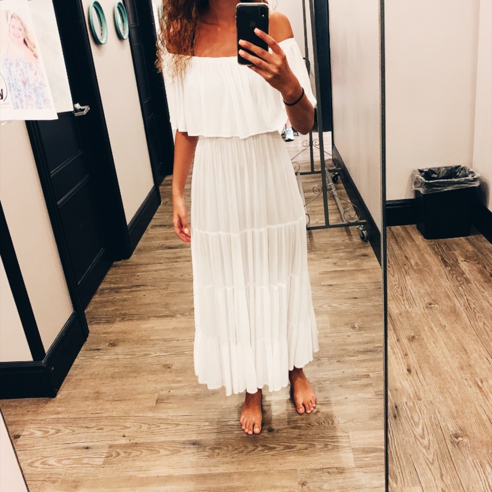 white maxi dress